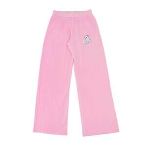 NEW FIREHOUSE girls teagan teddy wide leg sweatpants in ice pink